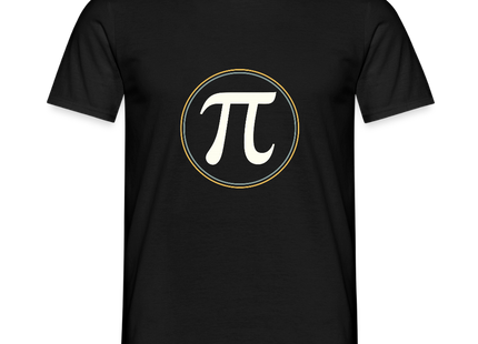 π in Circle – Die Eleganz der Konstanten - Männer T-Shirt - Schwarz