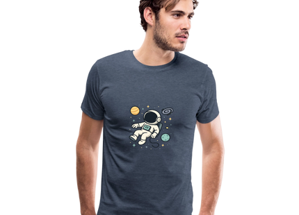 I Need Some Space – Physik trifft Weltraumhumor - Männer Premium T-Shirt - Blau meliert