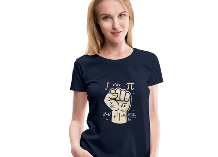 Mathe statt Faust - Frauen Premium T-Shirt - Navy