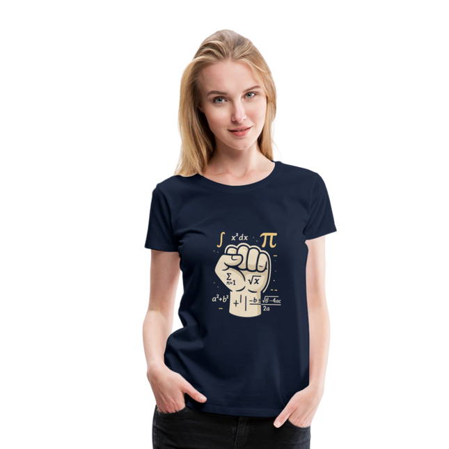 Mathe statt Faust - Frauen Premium T-Shirt - Navy