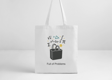 Full of Problems – Die Tasche für alle Mathehelden - Stanley/Stella Bio-Stoffbeutel - Weiß