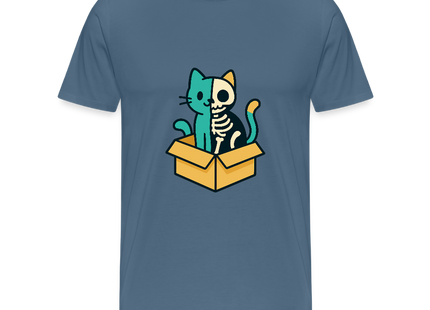 Schrödinger's Katze - Männer Premium T-Shirt - Blaugrau