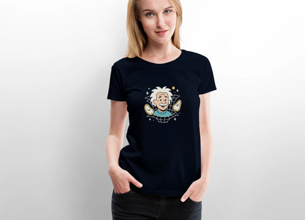 Physics — It’s All Relative – Einsteins Humor zum Anziehen - Frauen T-Shirt - Navy