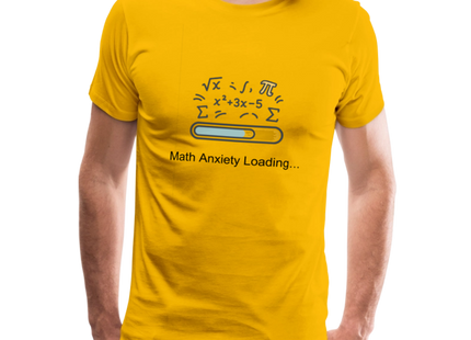 Math Anxiety Loading… - Männer Premium T-Shirt - Sonnengelb