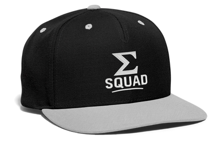 ∑-Squad - Kontrast Snapback Cap - Schwarz/Grau