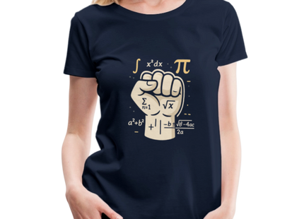 Mathe statt Faust - Frauen Premium T-Shirt - Navy