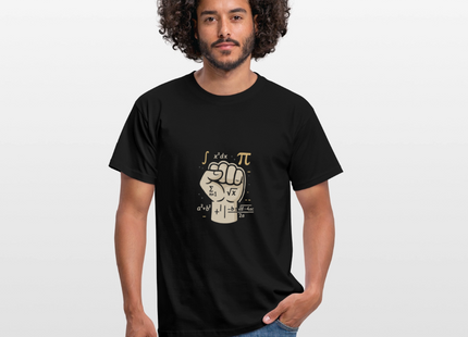 Mathe statt Faust - Männer T-Shirt - Schwarz