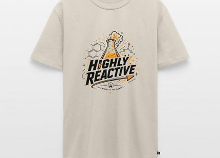 Highly Reactive T-Shirt für Männer – Chemie Shirt mit Labor Design - Beige