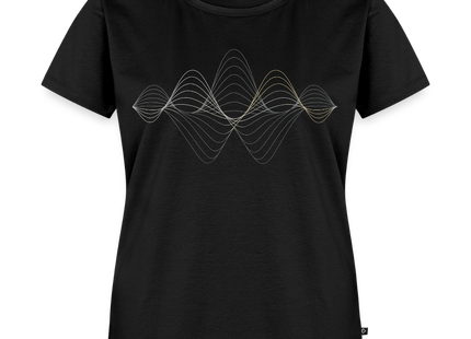Superposition Flow – Die Ästhetik der Quantenüberlagerung - Frauen T-Shirt - Schwarz