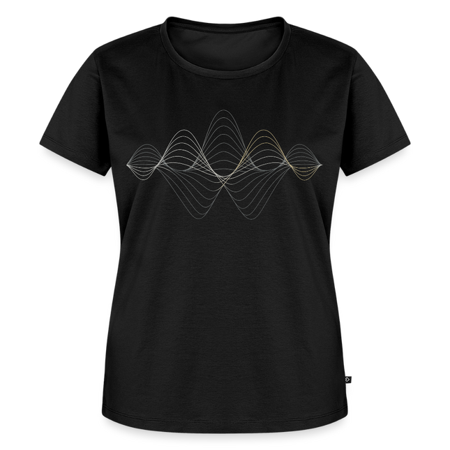 Superposition Flow – Die Ästhetik der Quantenüberlagerung - Frauen T-Shirt - Schwarz