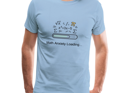 Math Anxiety Loading… - Männer Premium T-Shirt - Sky