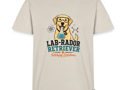 Lab-Rador Retriever T-Shirt für Männer – Lustiges Labrador & Chemie Shirt - Beige