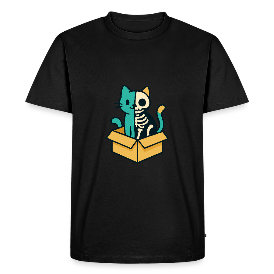 Schrödinger's Katze - Männer T-Shirt - Schwarz
