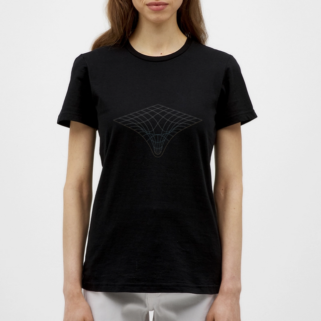 Relativity Geometry – Raumzeitkrümmung zum Anziehen - Frauen T-Shirt - Schwarz