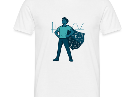 Mathe ist mein Superhelden-Modus - Männer T-Shirt - Weiß