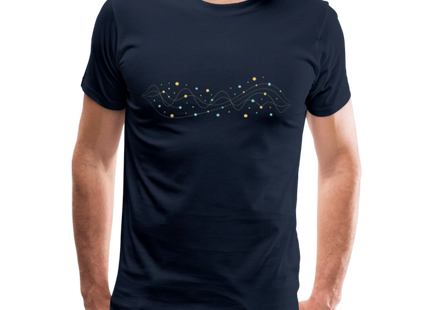 Photon Stream – Die Eleganz des Lichts in Bewegung - Männer Premium T-Shirt - Navy
