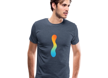 pH Gradient – Farbe als chemische Wahrheit - Männer Premium T-Shirt - Blau meliert