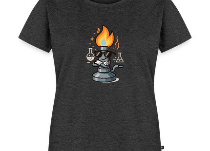 Too lit to quit – Der coolste Bunsenbrenner im Labor - Frauen T-Shirt - Anthrazit meliert