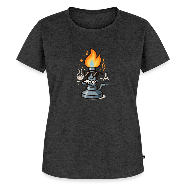 Too lit to quit – Der coolste Bunsenbrenner im Labor - Frauen T-Shirt - Anthrazit meliert