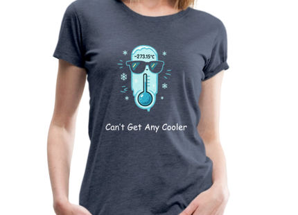 Absolute Zero — Can’t Get Any Cooler - Frauen Premium T-Shirt - Blau meliert