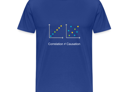 Correlation ≠ Causation - Männer T-Shirt - Königsblau