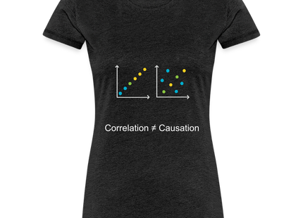 Correlation ≠ Causation - Frauen Premium T-Shirt - Anthrazit