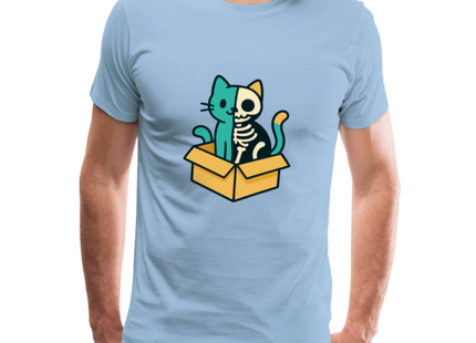 Schrödinger's Katze - Männer Premium T-Shirt - Sky