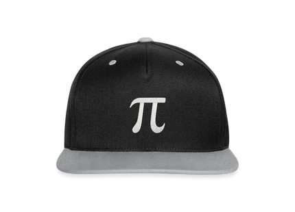 Pi Symbol - Kontrast Snapback Cap - Schwarz/Grau