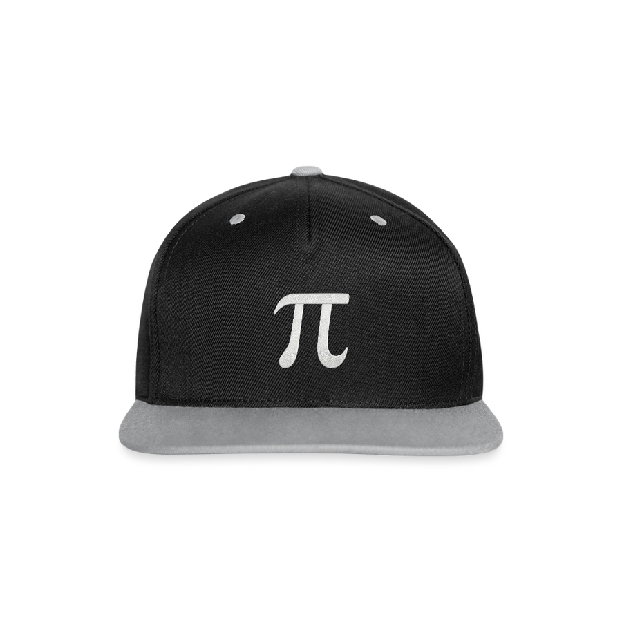 Pi Symbol - Kontrast Snapback Cap - Schwarz/Grau