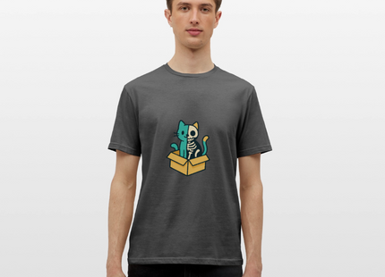 Schrödinger's Katze - Männer T-Shirt - Anthrazit