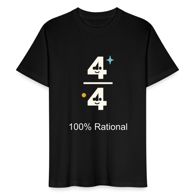 100% Rational - Nachhaltiges Männer T-Shirt - Schwarz