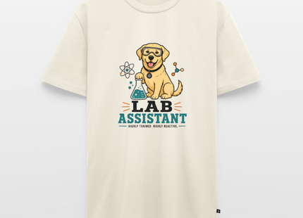 Lab Assistant T-Shirt für Männer – Lustiges Labrador Chemie Shirt - Naturweiß