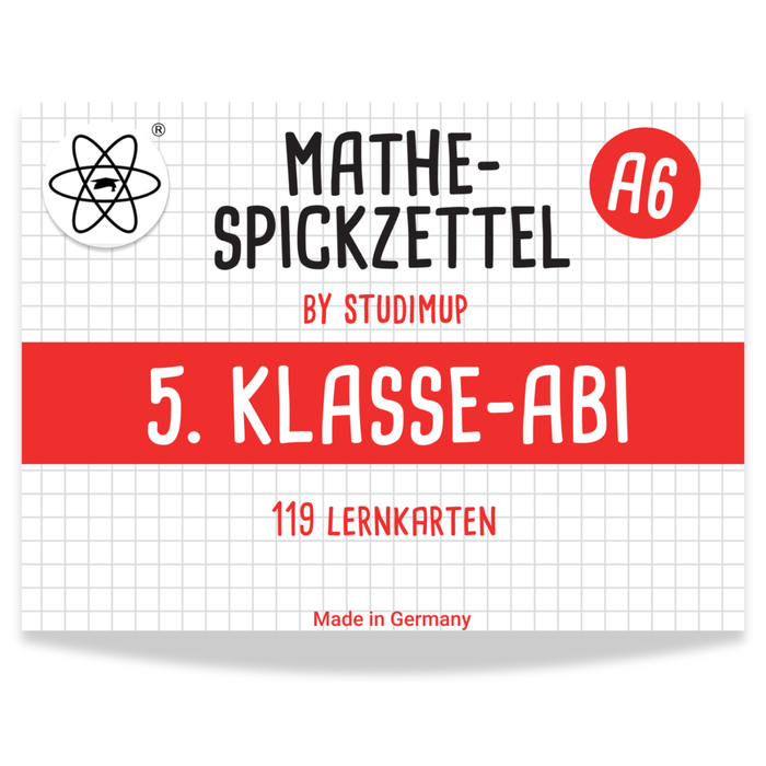 Mathe Spickzettel A6: Lernkarten für das Gymnasium