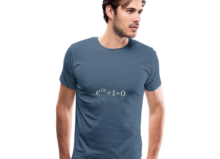 Euler’s Beauty – Die schönste Formel der Mathematik - Männer Premium T-Shirt - Blaugrau
