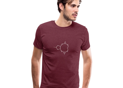 Beautiful Chaos – Mandelbrot Set - Männer Premium T-Shirt - Bordeauxrot meliert