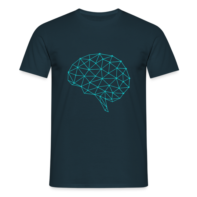 Brain Geometry T-Shirt - Männer T-Shirt - Navy