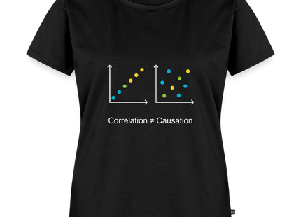 Correlation ≠ Causation - Frauen T-Shirt - Schwarz