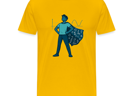 Mathe ist mein Superhelden-Modus - Männer Premium T-Shirt - Sonnengelb