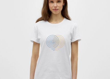 Concentric Interference – Wellen im Gleichklang - Frauen T-Shirt - Weiß
