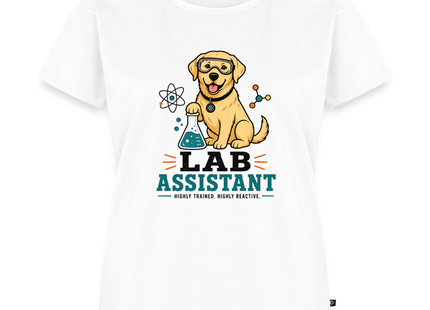 Lab Assistant T-Shirt für Frauen – Süßes Labrador Chemie Shirt - Weiß