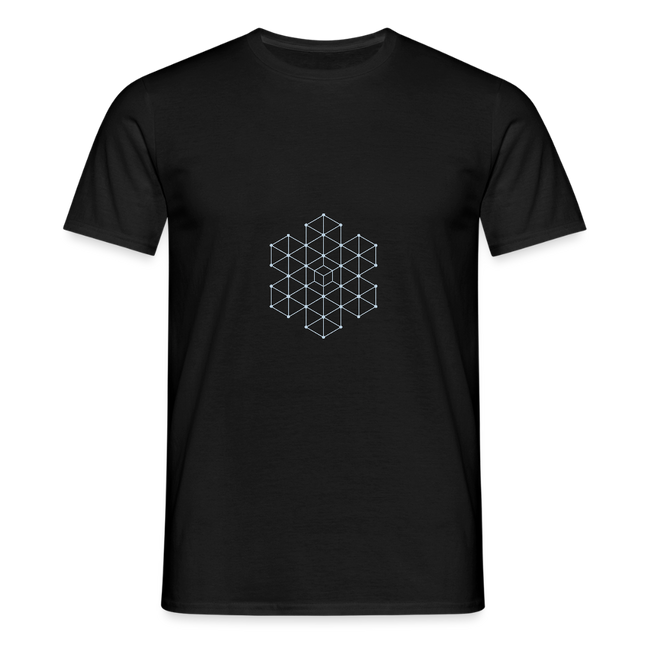 Crystalline Lattice – Struktur in vollendeter Ruhe - Männer T-Shirt - Schwarz