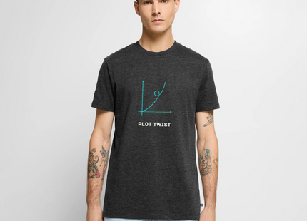 Plot Twist - Männer T-Shirt - Anthrazit meliert