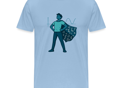 Mathe ist mein Superhelden-Modus - Männer Premium T-Shirt - Sky