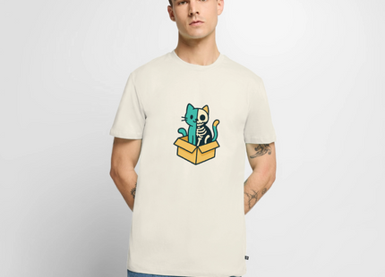 Schrödinger's Katze - Männer T-Shirt - Naturweiß