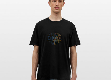 Concentric Interference – Wellen im Gleichklang - Männer T-Shirt - Schwarz