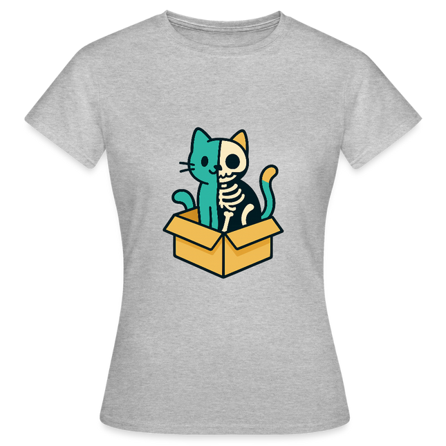 Schrödinger’s Katze - Frauen T-Shirt - Grau meliert