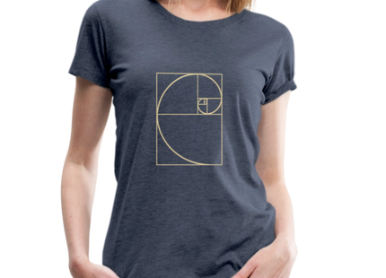 Golden Ratio / Goldener Schnitt - Frauen Premium T-Shirt - Blau meliert