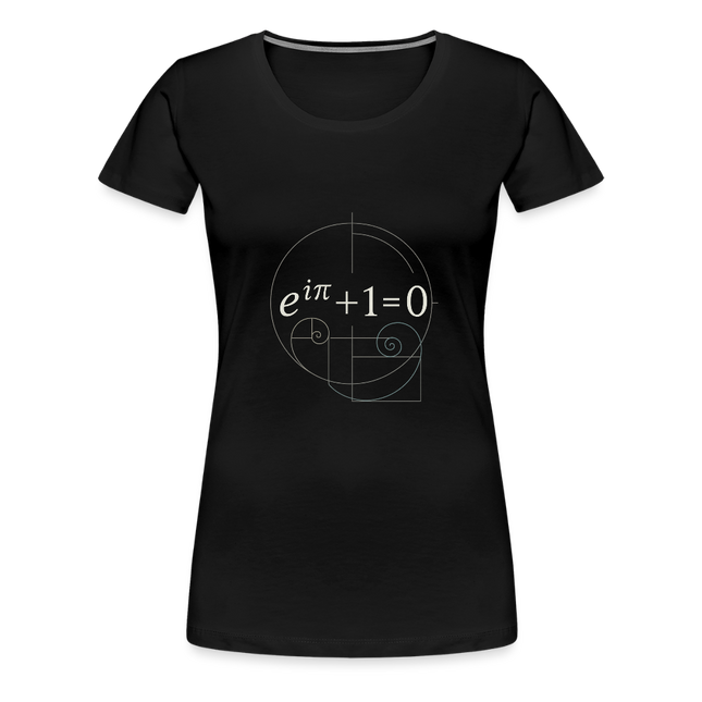 Euler’s Beauty – Die schönste Formel der Mathematik - Frauen Premium T-Shirt - Schwarz
