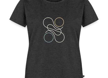 Quanten Verschränkung – Die geheimnisvolle Verschränkung stilvoll getragen - Frauen T-Shirt - Anthrazit meliert