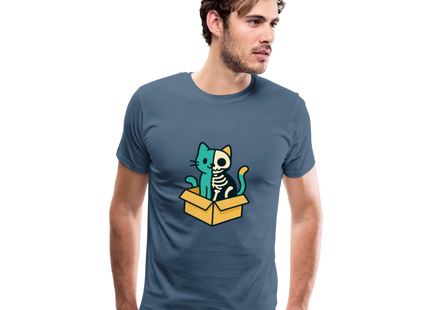 Schrödinger's Katze - Männer Premium T-Shirt - Blaugrau